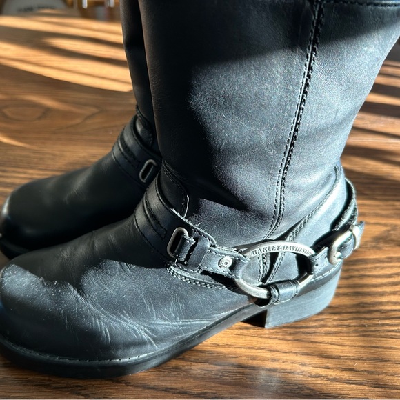 Harley Davidson boots size 8, and limited edition belt buckle - Picture 3 of 9